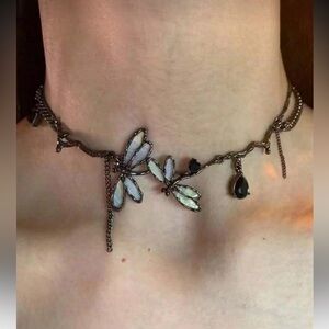 Elegant Blue dragonfly necklace N1207